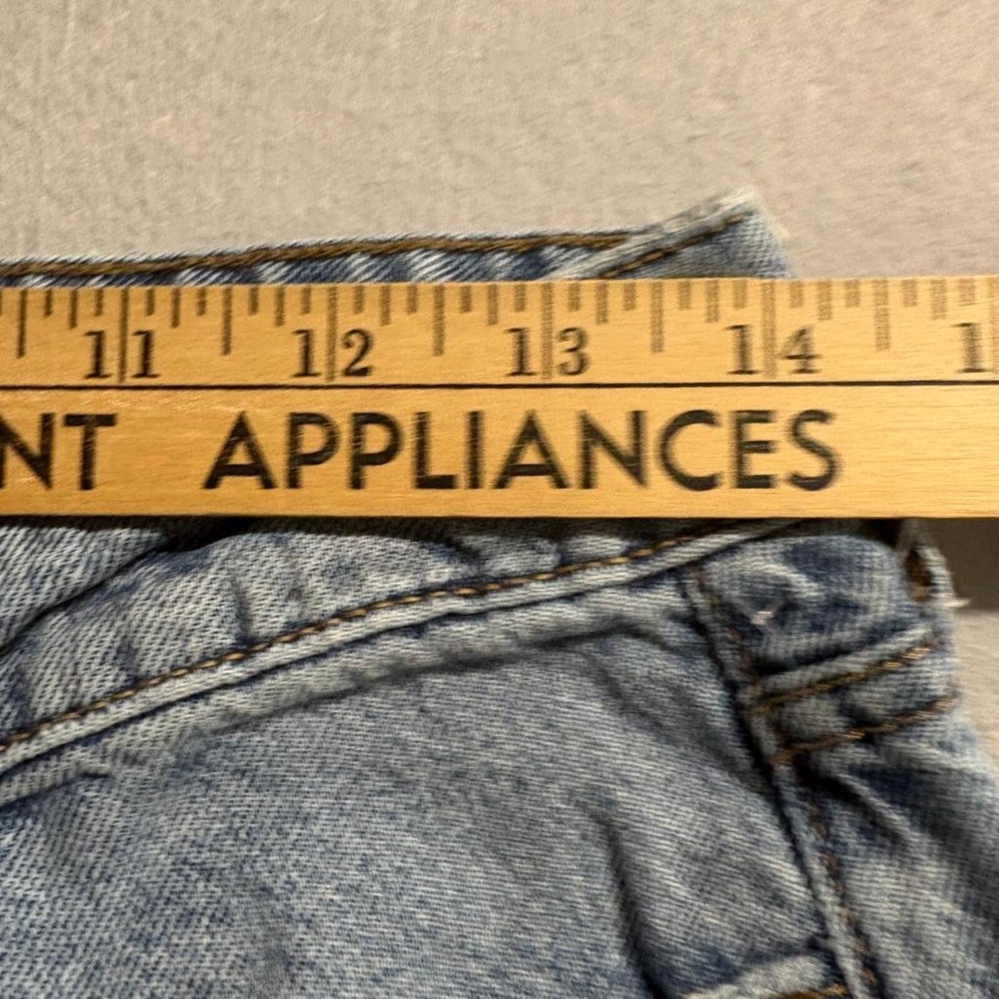 Aeropostale Low Rise 90s Baggy Jeans Womens 00 Reg Distressed Blue 100% Cotton