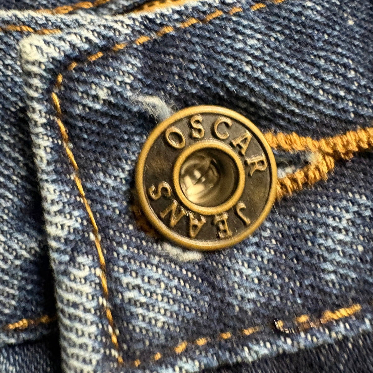 Vintage Oscar Jeans Mens Carpenter Denim Pants 30x30 Blue Workwear Hammer Loop