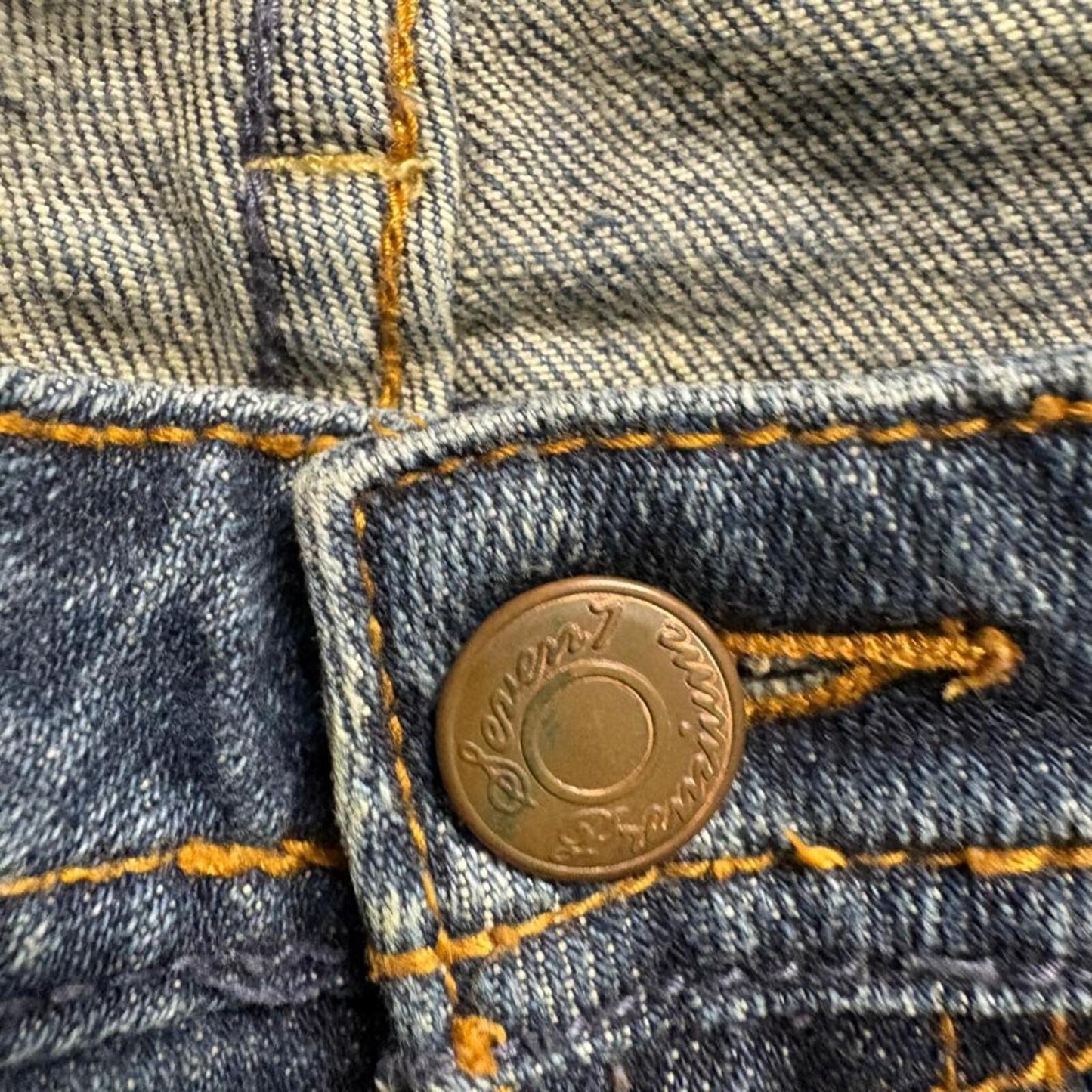 Seven7 Flare Jeans Womens Size 30 Blue Denim Low Rise Medium Wash 31x29