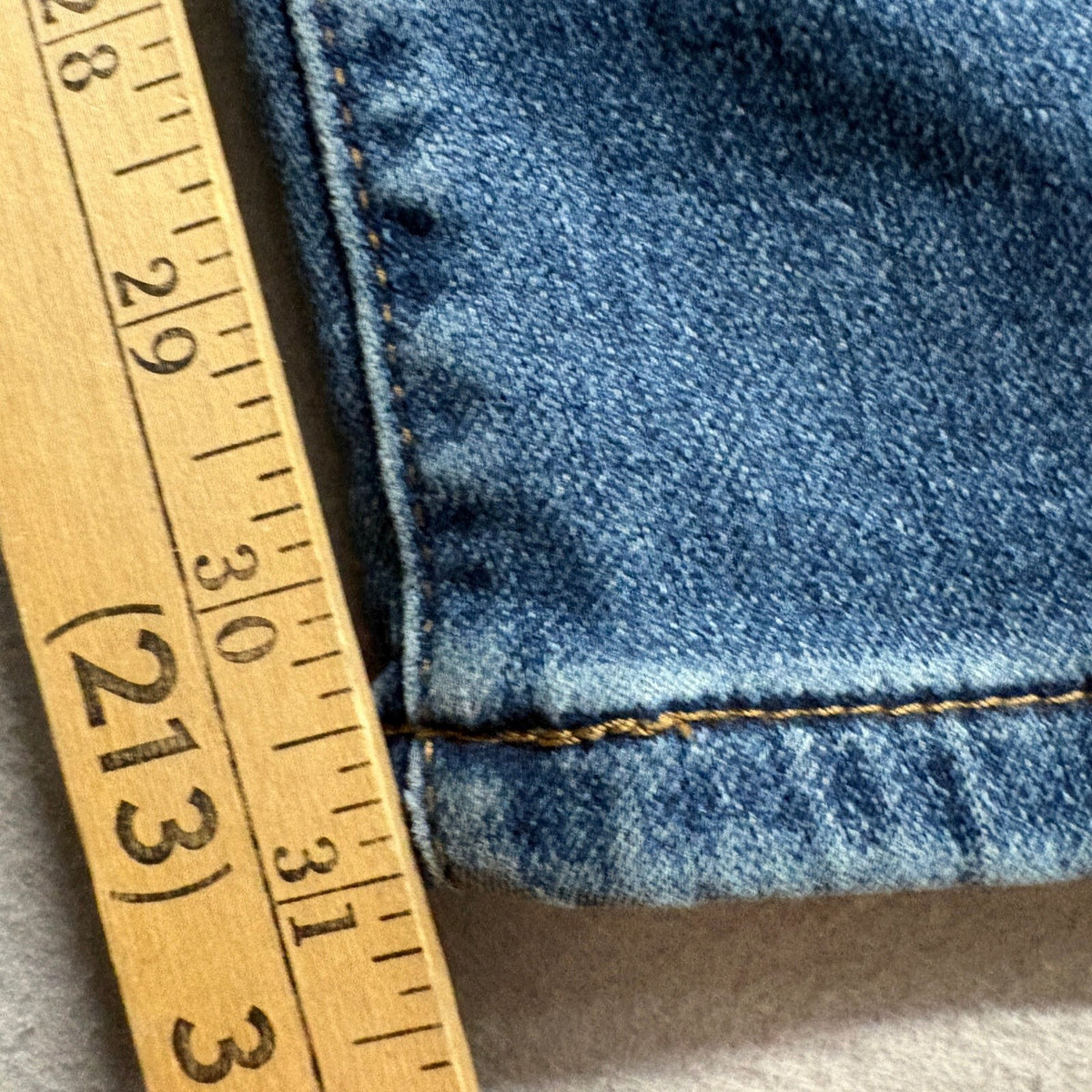 Ethanol Straight Leg Jeans Womens 34x32 Medium Wash Stretch Blue Denim