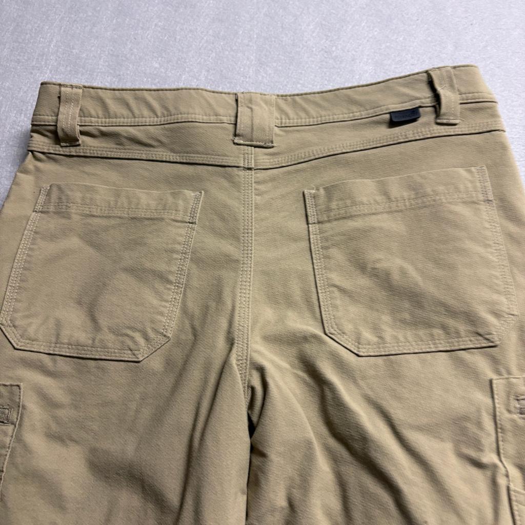 Wrangler Mens Regular Fit Cargo Pants 32x30 Tan Nylon Stretch Outdoor Hiking