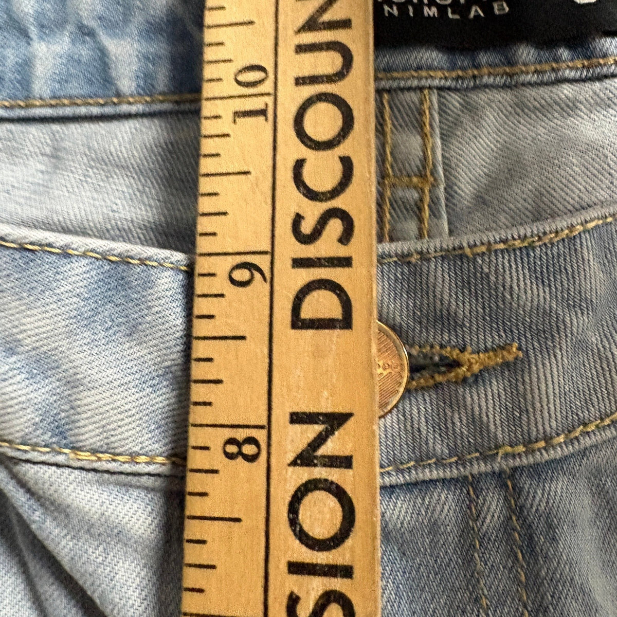 Penshoppe Denimlab Fluid Jeans Womens Small Light Wash Distressed Raw Hem Cotton