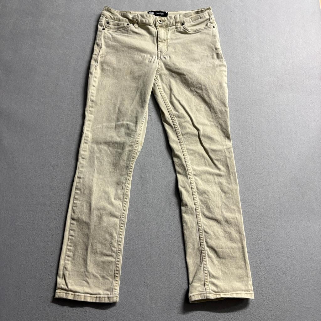 RSQ Jeans Mens Super Skinny Khaki Pants Size 20 Beige Cotton Blend Stretch