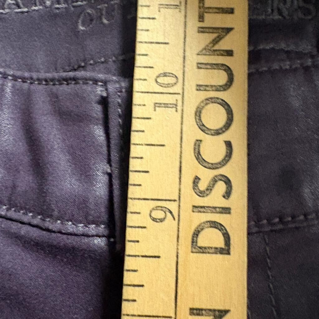 American Eagle Hi-Rise Jegging Jeans Womens 10 Purple Coated Waxed Stretch