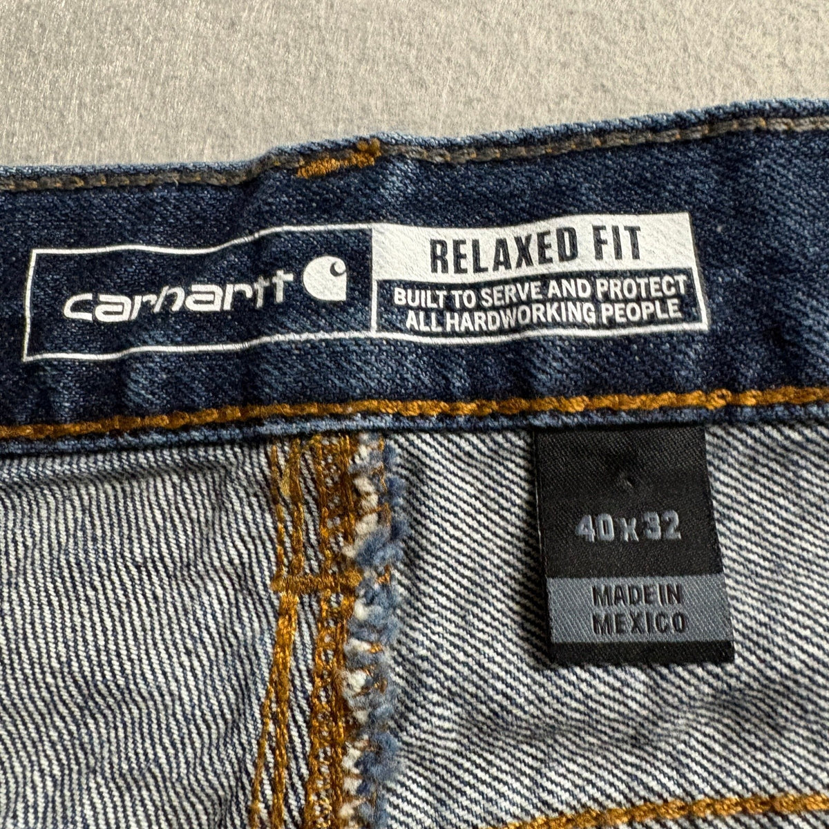 Carhartt Jeans Mens 40x32 Relaxed Fit Medium Blue Denim Workwear 105119