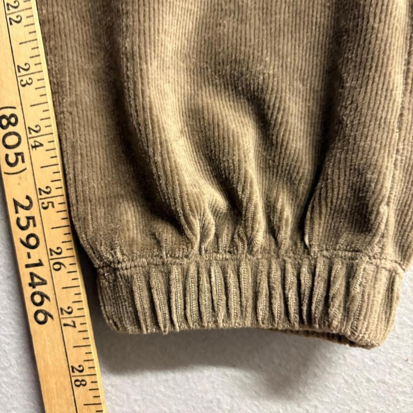 JAJU Corduroy Velvet Jogger Pants Womens Small Brown Khaki Elastic Waist Lounge