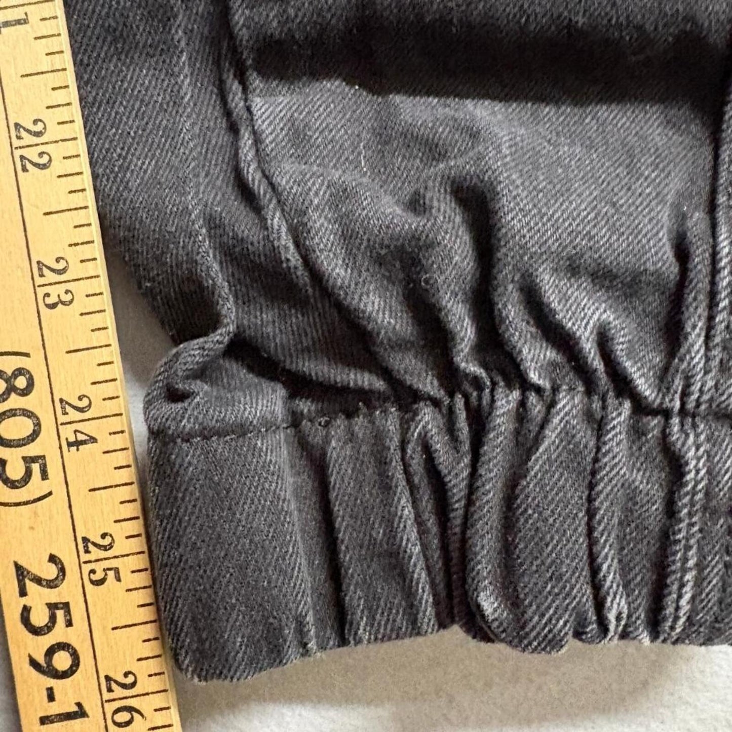 Fashion Nova Denim Jogger Pants Womens Size 7 Black Cotton High Rise Elastic