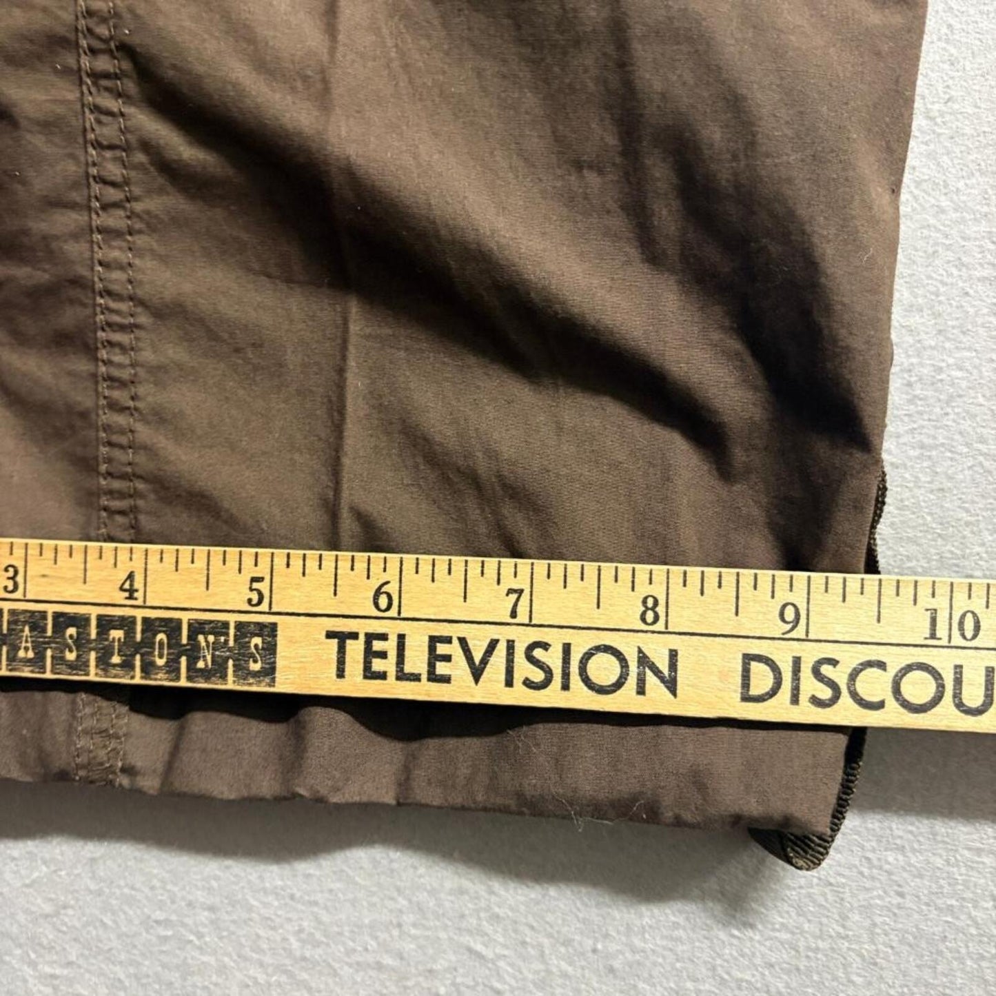 Caribbean Joe Crop Pants Womens 8 Brown Cotton Utility Cargo Capris