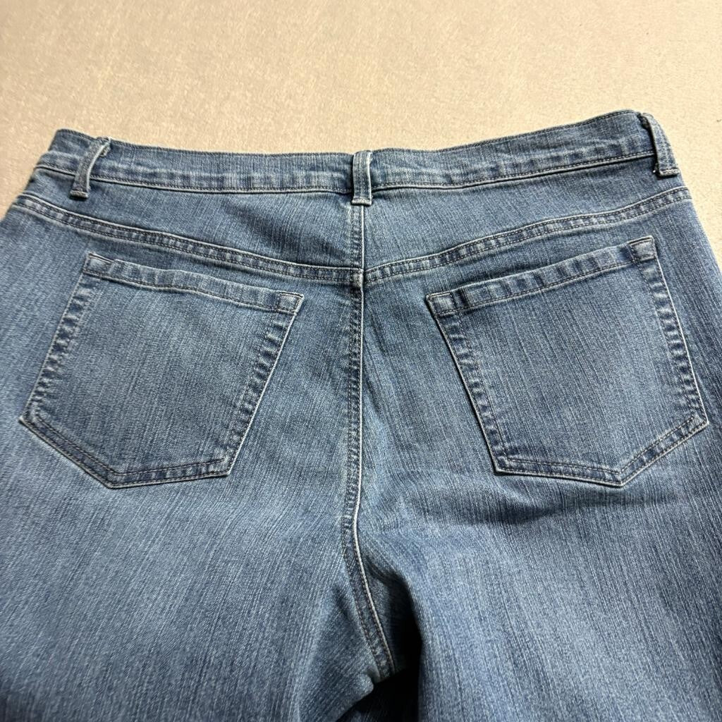 Gloria Vanderbilt Amanda Jeans Womens 16W Blue Denim Stretch Straight Leg Pants