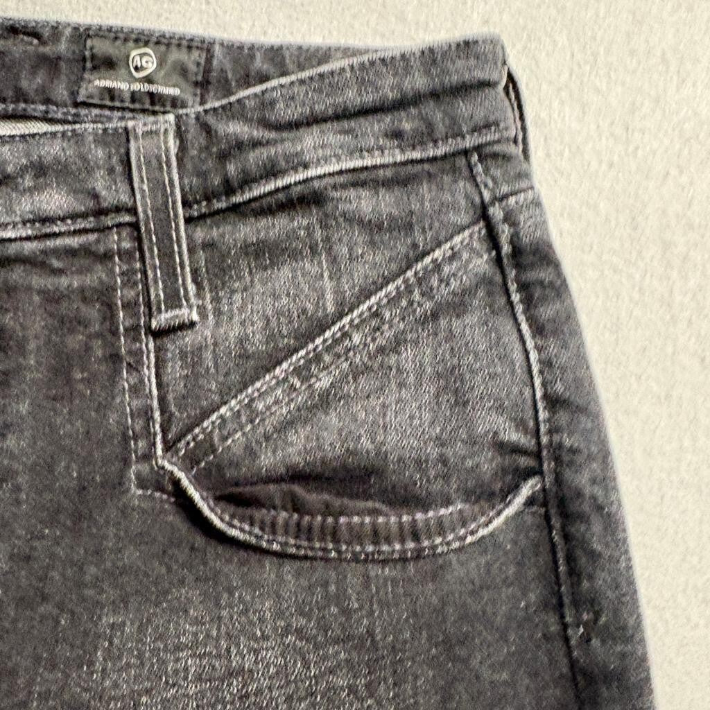 AG Adriano Goldschmied Seamed Isabelle High Rise Straight Crop Jeans Size 27R