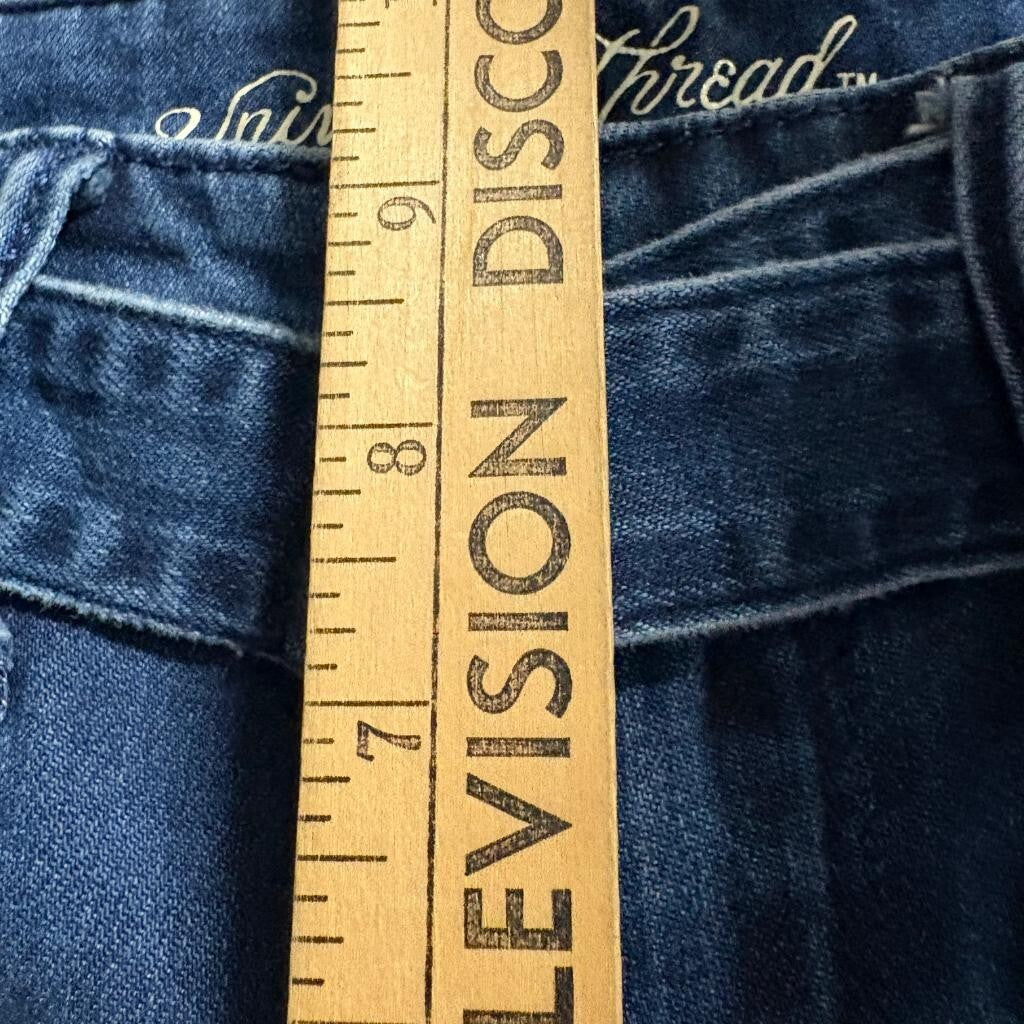 Universal Thread High Rise Wide Leg Crop Jeans Womens Size 2 26 Blue Denim