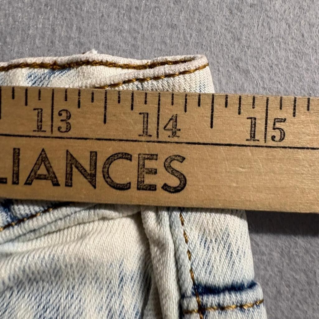 Machine Nouvelle Mode Mens Distressed Acid Wash Skinny Jeans Size 30x28