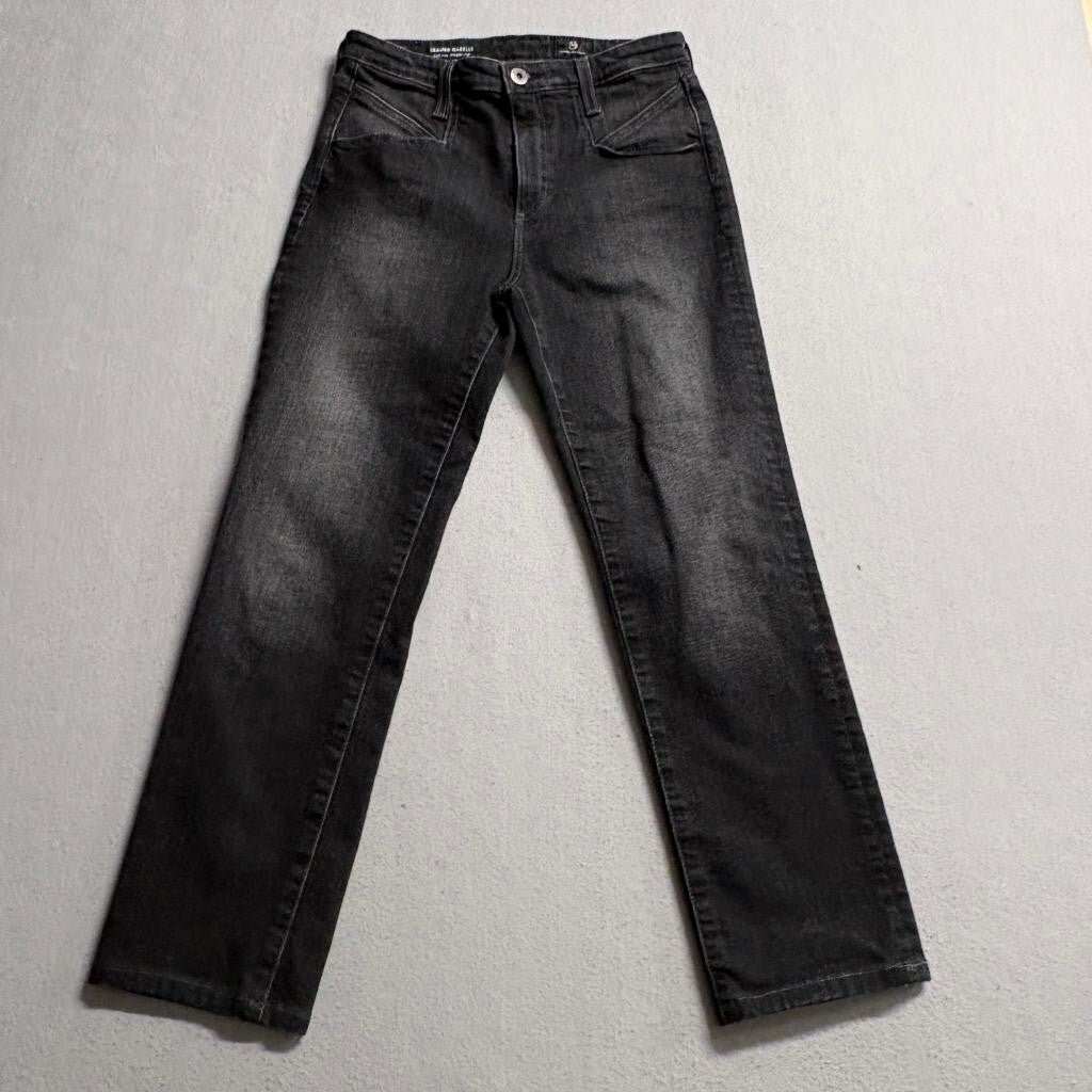 AG Adriano Goldschmied Seamed Isabelle High Rise Straight Crop Jeans Size 27R