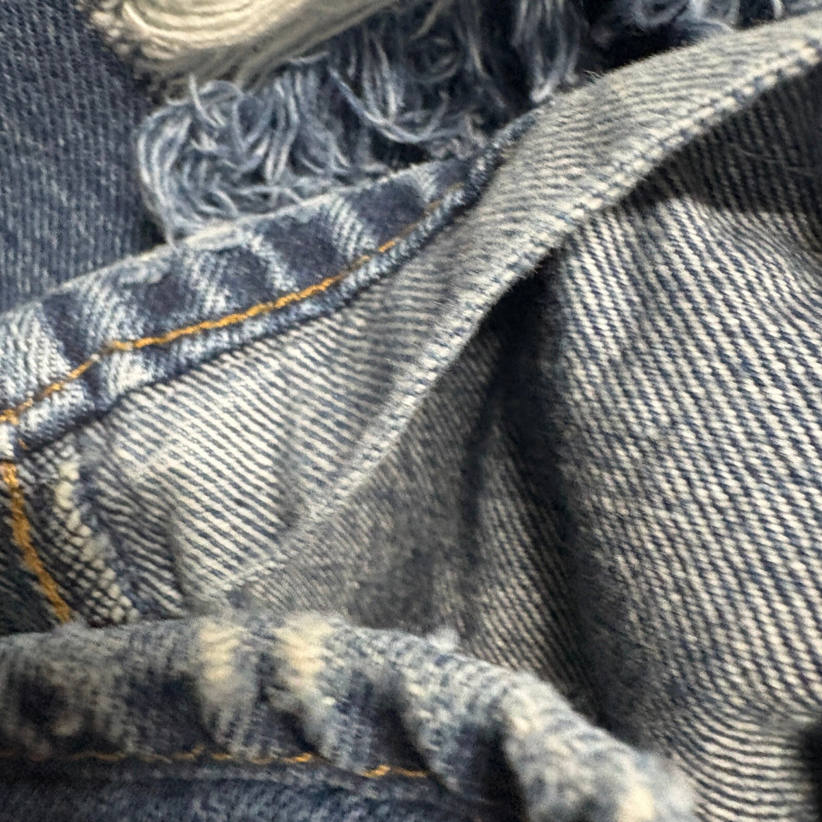 Levi's Premium 501 Original Fit Distressed Jeans Mens W25 L30 Blue Denim
