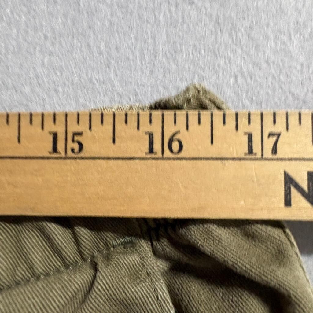 Freeworld Mens Jogger Pants Large Olive Green Cotton Twill Elastic Waist