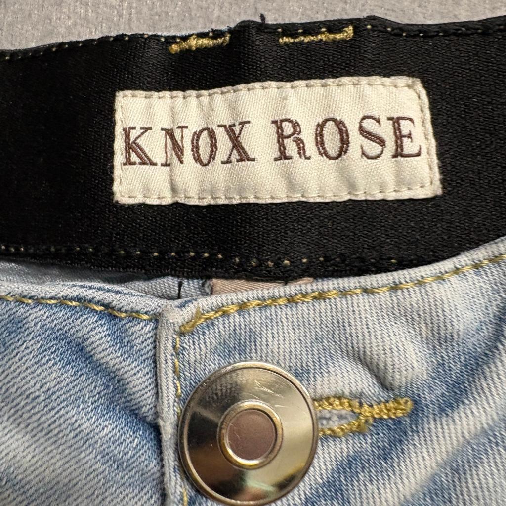 Knox Rose Women Jeans Size 12 Light Wash Skinny Ankle Embroidered Side Stripe