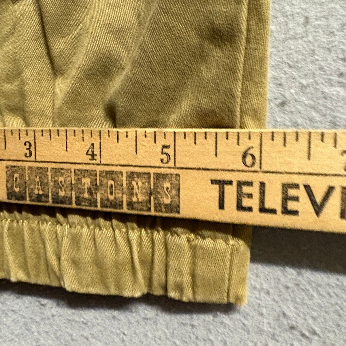 H&M LOGG Mens Small Beige Khaki Jogger Pants Slim Fit Stretch Elastic Waist Cuff