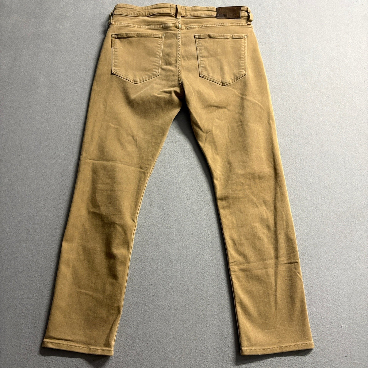 Paige Federal Slim Straight Jeans Mens 32 Tan Brown Stretch Denim Made in USA