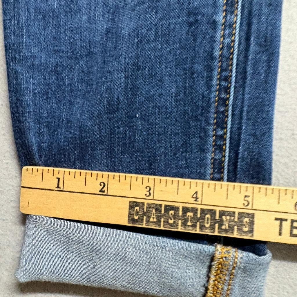 LC Lauren Conrad Girls Skinny Crop Jeans Size 0 Blue Denim Stretch Cuffed