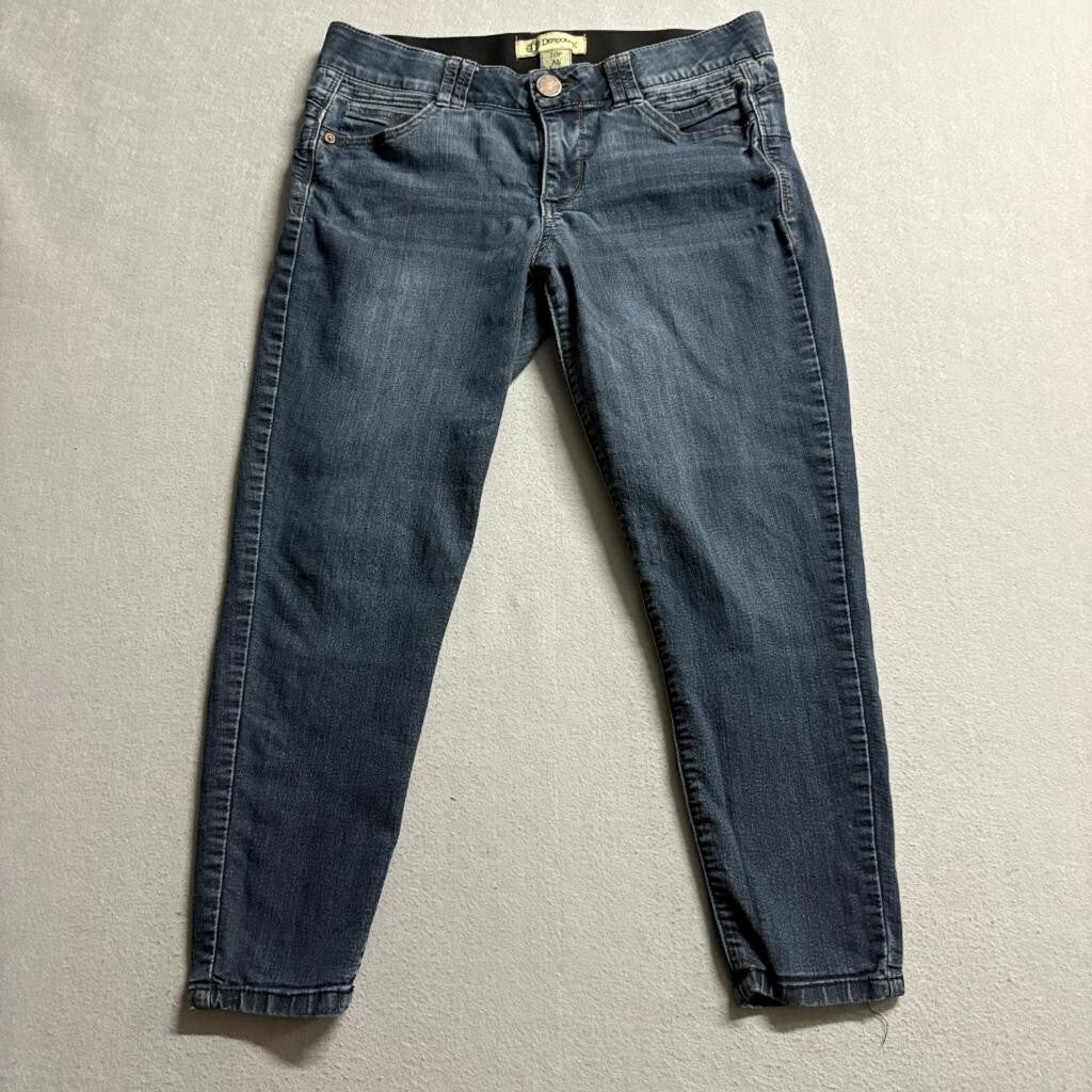 Democracy Ab Technology Skinny Jeans Womens 10P Blue Stretch Crop Denim