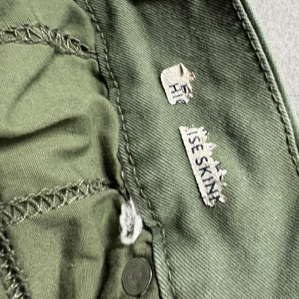 Seven7 High Rise Skinny Jeans Womens Size 14 Olive Green Stretch Denim Pants