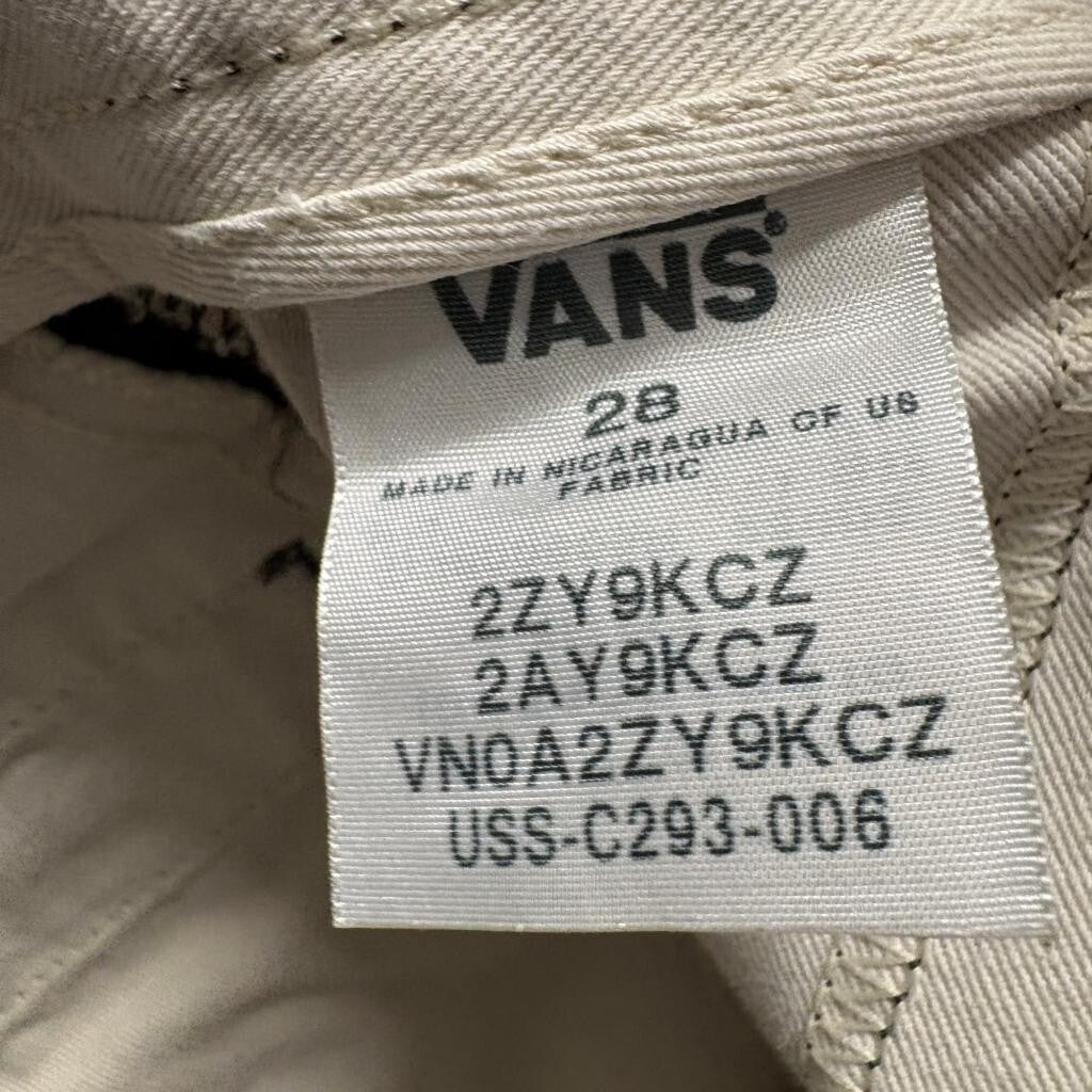 Vans Chino Shorts Mens 28 Green Cotton Blend Skateboarding Casual
