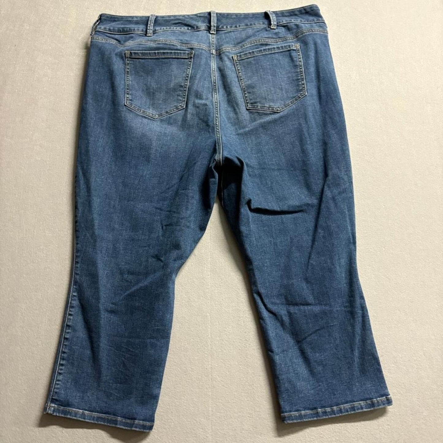Torrid Crop Jegging Jeans Womens Plus Size 24 Blue Stretch Denim 3-Button Fly