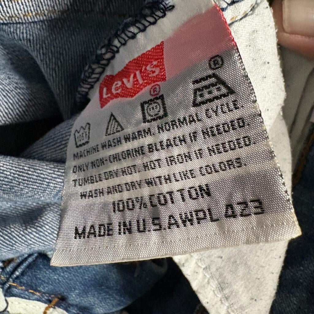 Levi's 501 Women's Blue Denim Jeans W28 L32 Straight Leg 100% Cotton Made in USA