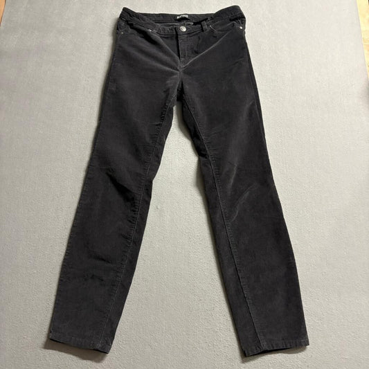 Buffalo David Bitton Corduroy Pants Womens 10/30 Gray Stretch Skinny Leg