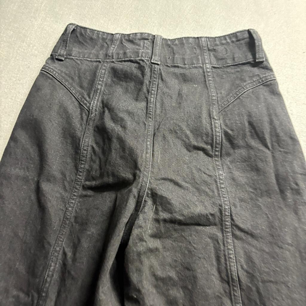 Universal Thread High Rise Wide Leg Jeans Womens 6R Black Denim Stretch