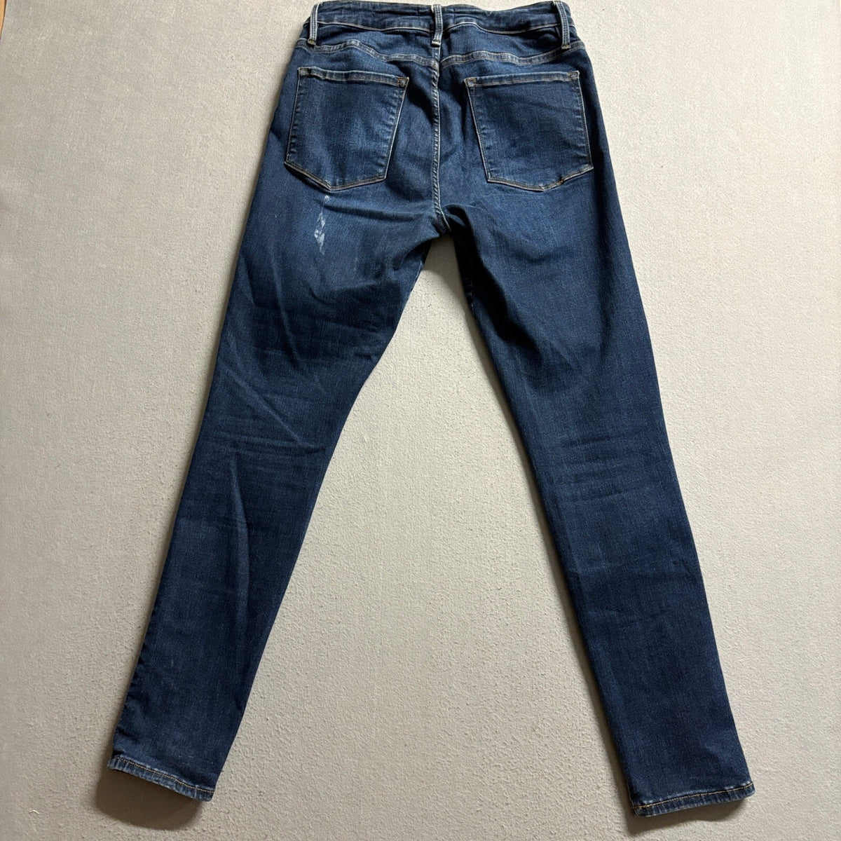 FRAME Le One Skinny Jeans Womens Size 2 Blue Stretch Denim High Rise Flaw