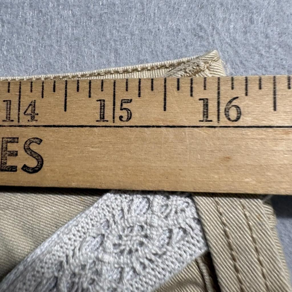 Faded Glory Originals Capri Pants Womens 10 Tan Cotton Cropped Belted Utility