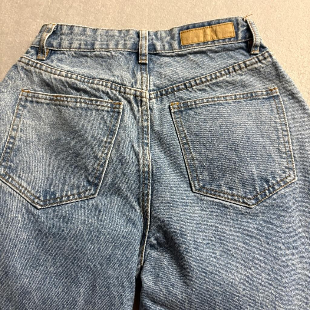 Cotton On Slouch Mom Jeans Womens US 2 Blue Denim High Rise Tapered Leg