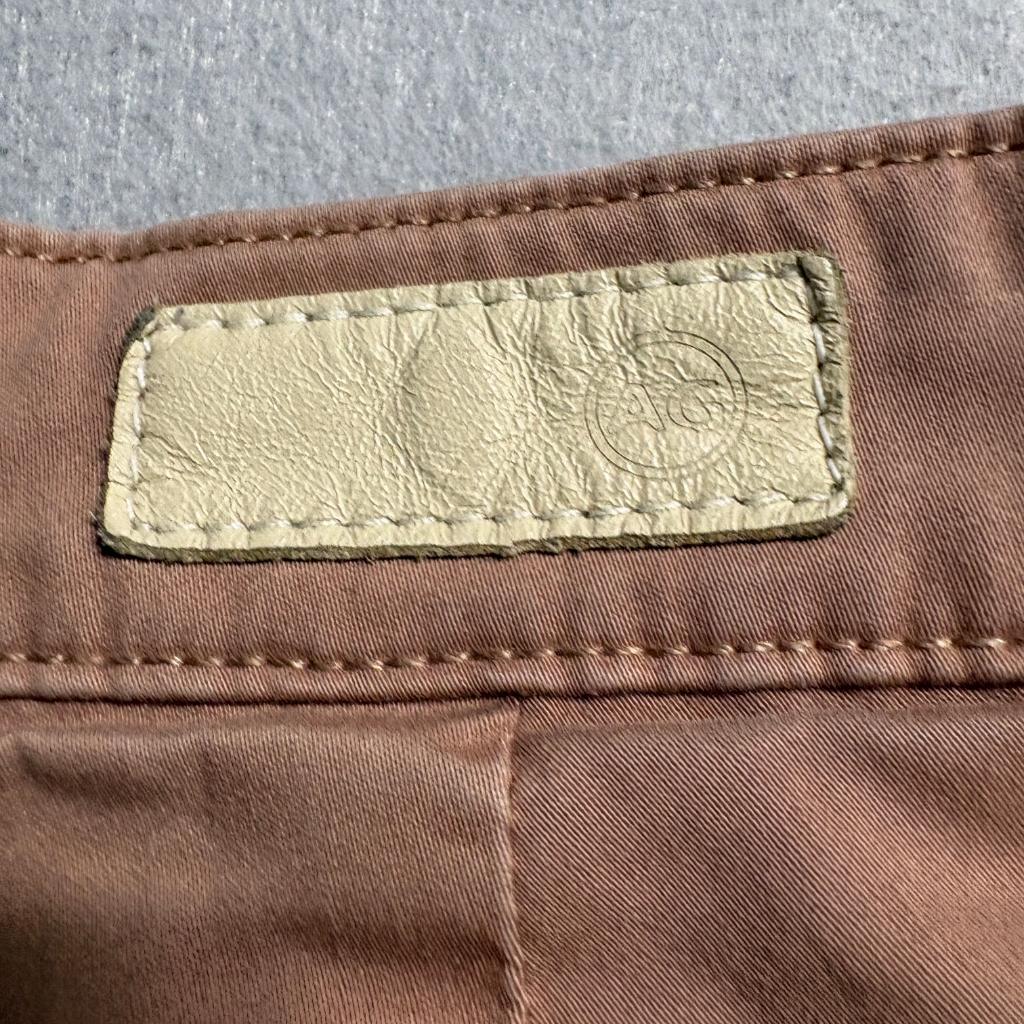 AG Adriano Goldschmied Caden Tailored Trouser Pants Womens 27R Brown Stretch