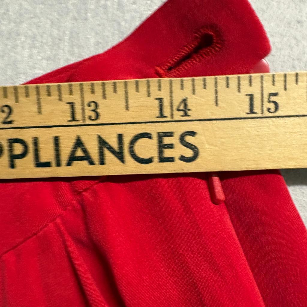 Peter Nygard Silk Pants Womens 12 Red Wide Leg Pleated High Rise Dress Trousers