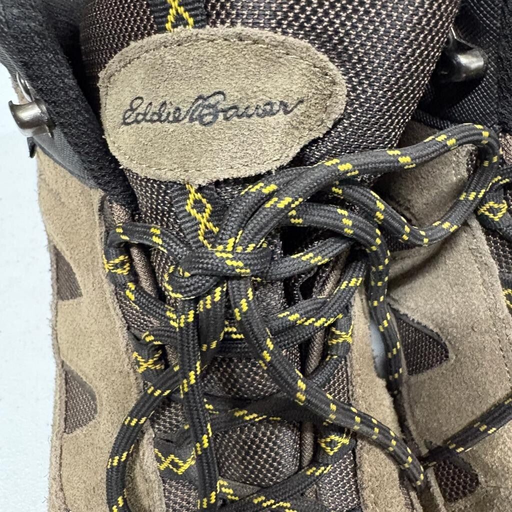 Eddie Bauer Brighton Mens 10.5 M Brown Suede Leather Waterproof Hiking Boots