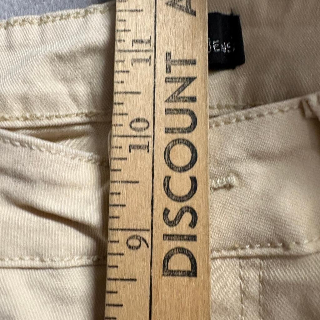 926 Jeans Womens Beige Cargo Pants Size 7 High Rise Wide Leg Utility Khaki