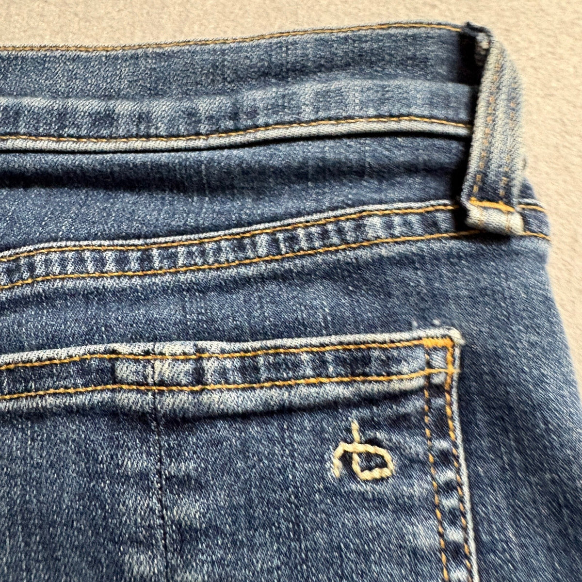 Rag & Bone Jean Womens 29 Skinny Jeans Blue Denim Tie Ankle Split Hem