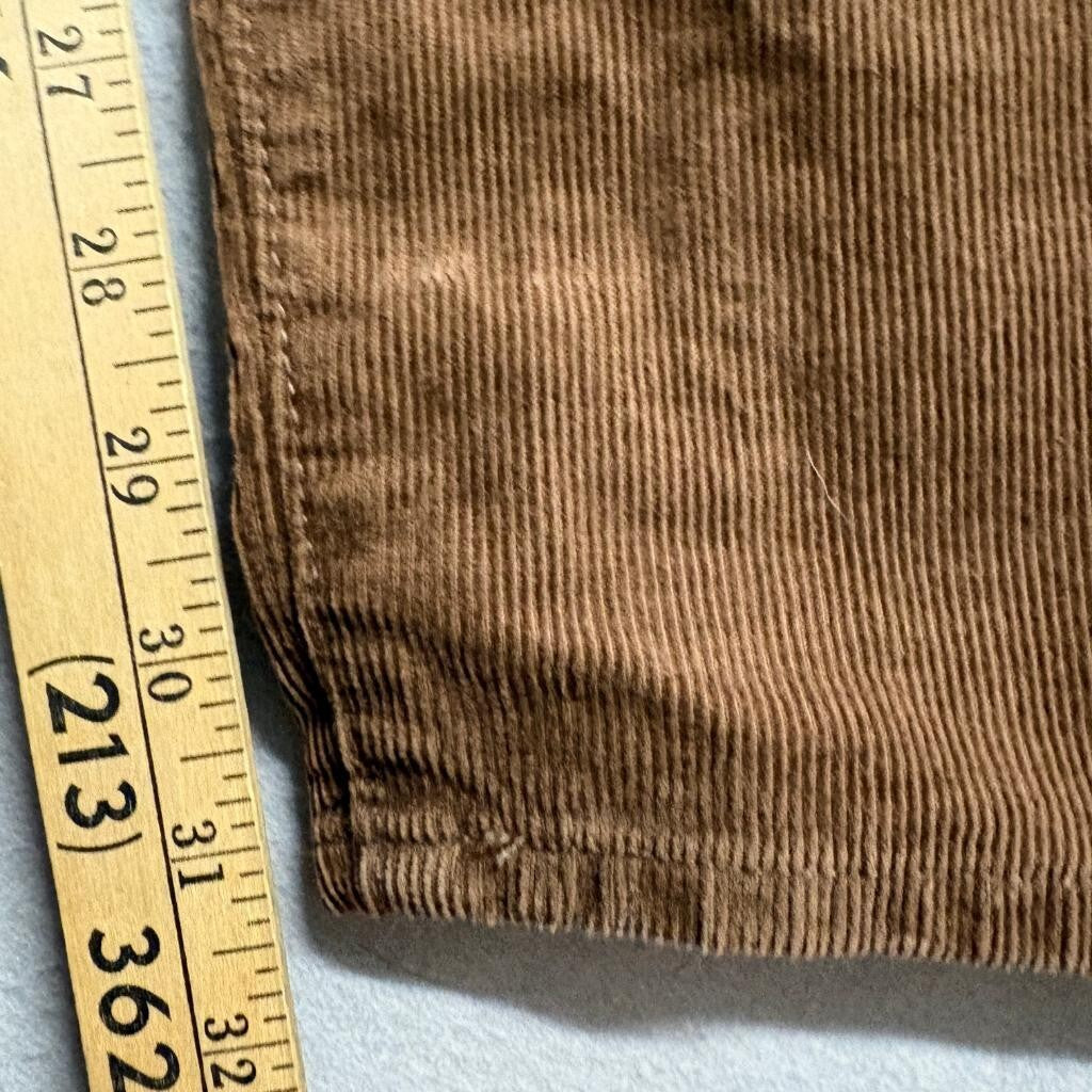 Gap 1969 Corduroy Pants Mens 33x32 Slim Fit Brown Stretch Cotton Cord
