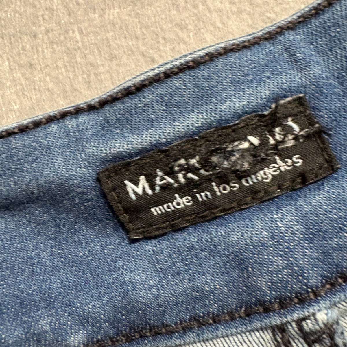Marciano Guess Wide Leg Jeans Womens 26 Blue High Rise Denim Made In USA Flaw