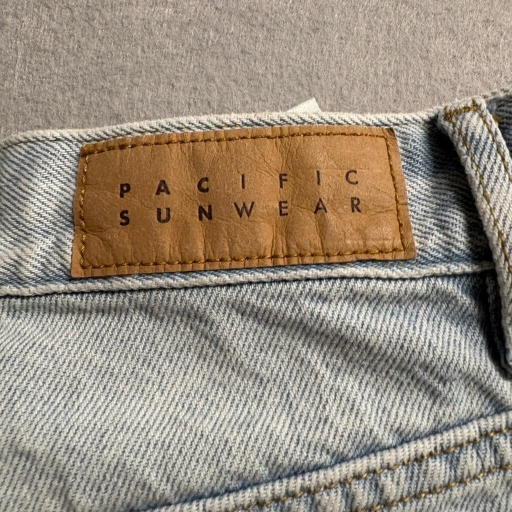 PacSun Dad Jean Womens Size 28 Light Wash Distressed Ripped Denim High Rise
