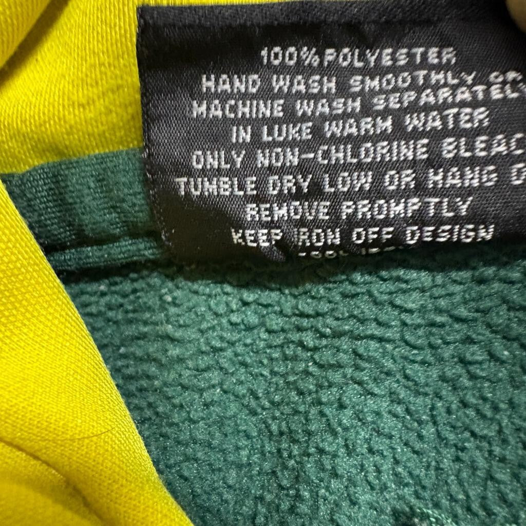 Oregon Ducks Colosseum Athletics Hoodie Mens Large Green Yellow NCAA Sweatshirt