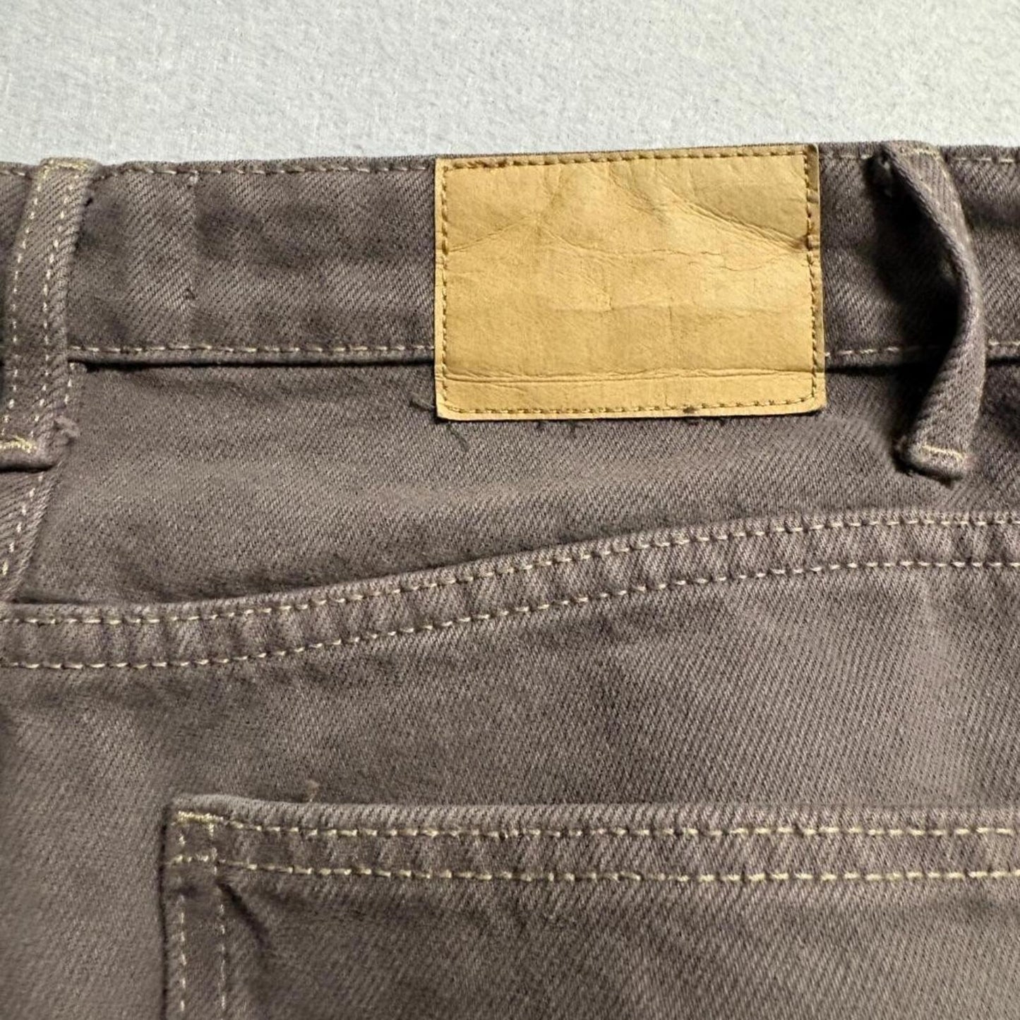 Cotton On Cargo Wide Leg Jeans Womens US 4 Brown High Rise Utility Denim Pants