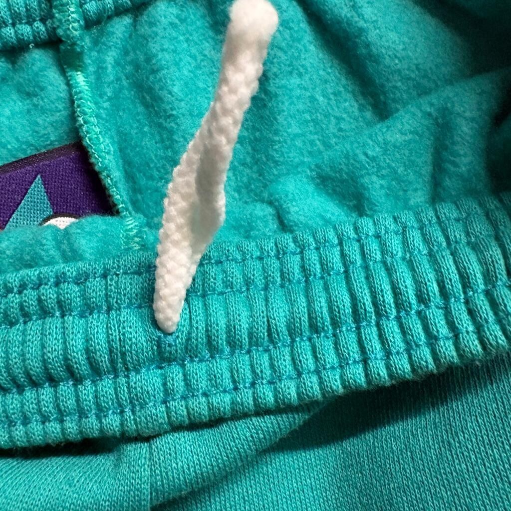 Vintage JE Morgan Sweat Shorts Mens Large Teal Green Fleece Drawstring Made in
