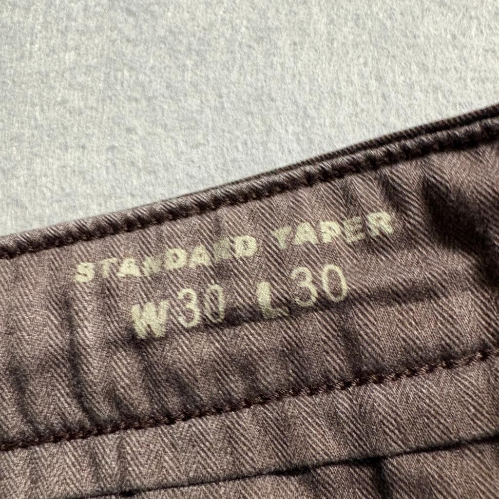 Levis XX Chino Pants Mens 30x30 Brown Standard Taper Stretch Casual Cotton