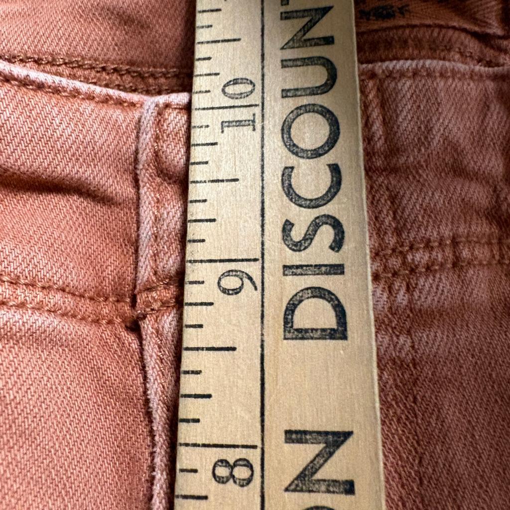 Band of Gypsies Flare Jeans Womens 4 27 Brown Rust Stretch High Rise Seam Front