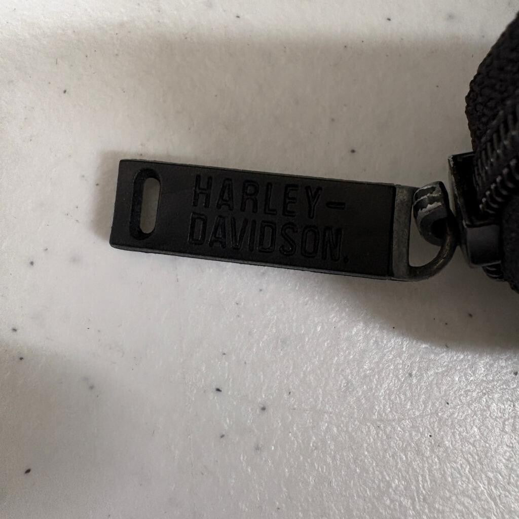 Harley Davidson Sunglasses Case Hard Zipper Foam Insert Black Eyeglass Storage