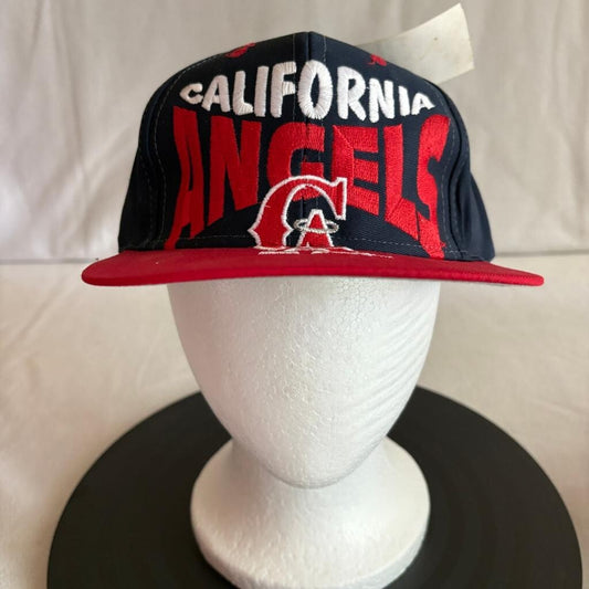 Vintage California Angels Snapback Hat Competitor MLB Baseball Cap Navy Red NWT