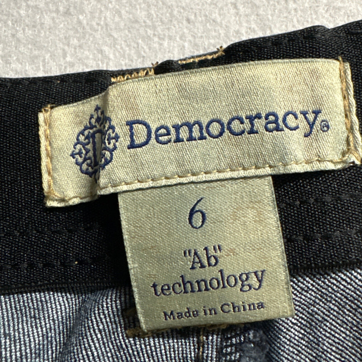 Democracy Ab Technology Womens Dark Wash Straight Leg Jeans Size 6 B1248BBTX