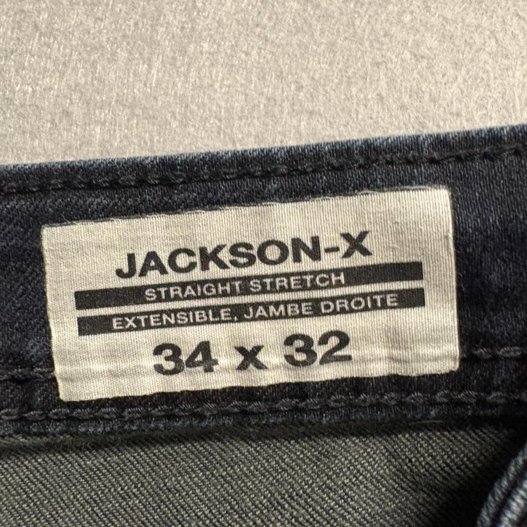 Buffalo David Bitton Jackson-X Jeans Mens 34x32 Straight Stretch Dark Wash Blue
